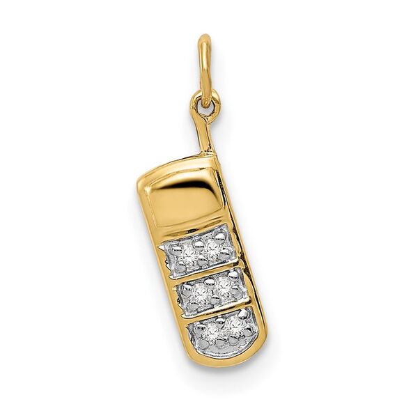 Kazi Luxury 14k Yellow Gold Diamond Cell Phone Charm